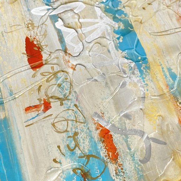 Original Art “Gilded Thoughts” Artwork Mixed Media Painting 9.5”x13.5” - Picture 4 of 10